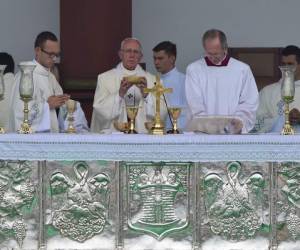 Francisco es el segundo pontífice en visitar Medellín, una ciudad de más de dos millones de habitantes, tras Juan Pablo II en 1986. Foto: AFP