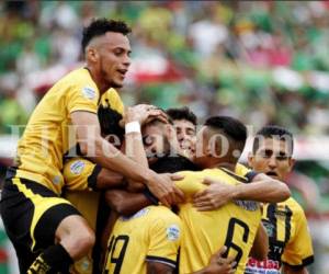 Frank Arévalo anotó el 1-0 al Real España frente al Marathón.