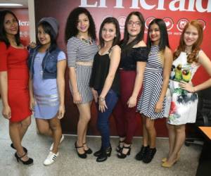 Cinthia Maradiaga, Llorimer Mejía, Litcy Chirinos, Milynse Ponce, Alexandra Durón, Lisbeth Moreno y Daniela Mejía, fotos: Isidro y Juan Salgado/ EL HERALDO.