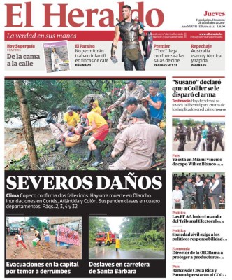 Severos daños por lluvias en Honduras