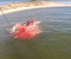 El vídeo muestra claramente el momento en que el tiburón ataca a la foca. Foto: RT