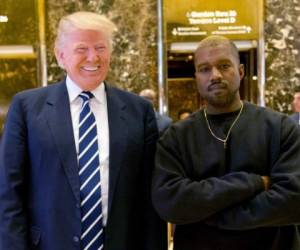 Kanye West se reunió con Donald Trump en 2016. Foto AFP