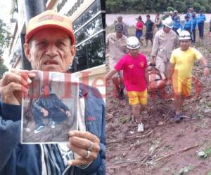 El padre de Juan Pablo está afuera de la morgue reclamando el cuerpo que fue hallado sin vida en Cantarranas. Foto: Estalin Irías/EL HERALDO/Bomberos