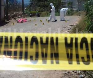 Así estuvo la escena del crimen en la colonia Soto de Comayagüela. (Foto: Estalin Irías / Sucesos de Honduras)