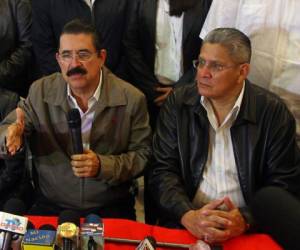 El expresidente Zelaya y Esdras Amado López han tenido buenas relaciones.
