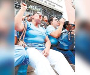 Las enfermeras protestaron el viernes en Salud.
