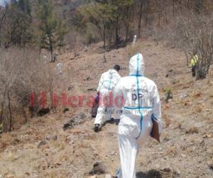 El cuerpo fue hallado en las faldas de El Picacho de Tegucigalpa. Foto: Estalin Irías/EL HERALDO.