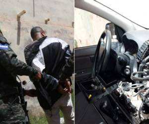 Capturan a sospechoso de robar radios de carros en Tegucigalpa.