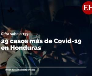 Honduras suma hasta este domingo- 29 de marzo- 139 casos por Covid-19. Hoy fue el mayor repunte de positivos. Imagen: EL HERALDO