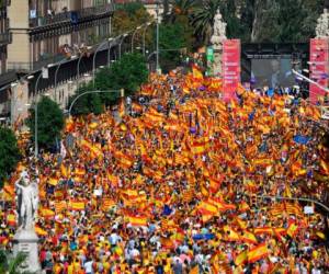 La manifestación culmina un fin de semana de movilizaciones en las calles en numerosos puntos de España. Foto: AFP