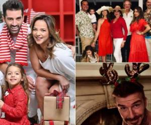 Actores, presentadores, periodistas, cantantes y futbolistas compartieron sus fotos navideñas en las redes sociales.