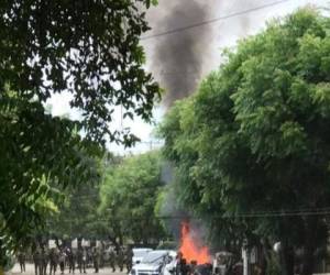 La explosión ocurrió en momentos en que las protestas en contra del gobierno parecen disminuir en Colombia. FOTO CORTESÍA: Twitter