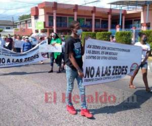 Gran parte de la población no está de acuerdo con las ZEDE porque aseguran que van en contra de la Constitución de la República. Foto: EL HERALDO