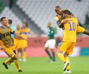 El delantero francés anotó un gol de penal para que Tigres se convirtiera en el primer conjunto de México que alcanzar la final de un Mundial de Clubes al vencer este domingo 1-0 al Palmeiras. Foto: AP