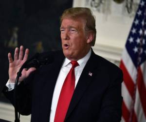 El presidente de los Estados Unidos, Donald Trump, hace un anuncio sobre el presupuesto, el cierre del gobierno, la inmigración y la frontera el 19 de enero de 2019 en la Casa Blanca en Washington, DC. / AFP / Brendan Smialowski.