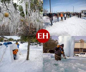 Texas bajo nieve, temperaturas polares y millones sin electricidad: la ola de frío que azota buena parte de Estados Unidos dejaba más de una veintena de fallecidos, mientras el norte de México, también afectado por los cortes de energía, reportó seis muertos. Fotos: AP | AFP.