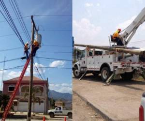 Las cuadrillas de la Empresa Energía Honduras realizarán mantenimiento en las zonas que encontrará en el listado. Foto EEH