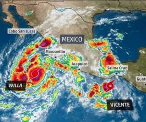 Mientras Willa podría provocar una marejada peligrosa y echar entre 12.5 y 25 centímetros (cinco a 10 pulgadas) de lluvia en el oeste de Jalisco y Nayarit y el sur de Sinaloa, Vicente parecía representar una amenaza menor en el sur. (Foto: Oronoticias)