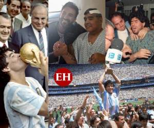 Maradona tocó la gloria en su vida futbolística, pero su vida personal estuvo marcada por escándalos, problemas familiares y una difícil lucha contra su adición. Fotos: AFP/AP.
