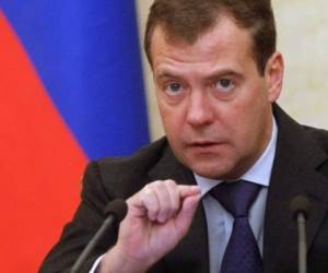Dimitri Medvedev, primer ministro ruso y expresidente. Foto AFP