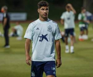 Marco Asensio tiene un adema de rodilla, informó la Selección Española de Fútbol. Foto: Twitter.