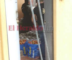La droga fue hallada escondida entre varias cajas de tomate, informó la FNAMP. Foto: Alex Pérez/EL HERALDO.