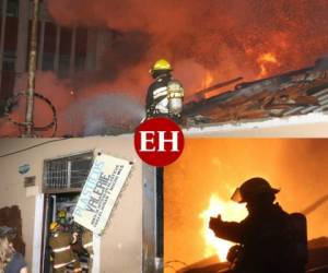 Las llamas se expandieron rápidamente y la histeria se hizo visible luego que un potente incendio consumiera al menos cinco negocios de la capital. Fue una hora más tarde que elementos del Cuerpo de Bomberos lograron sofocar el fuego. Fotos: Efraín Salgado/ EL HERALDO.