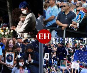 En una ceremonia llena de dolor, conternación y preguntas se conmemoró el 20 aniversario de uno de los peores atentados que ha sufrido Estados Unidos. Nueva York se vistió de luto para honrar a los caídos en el ataque a las Torres Gemelas el 11 de septiembre de 2001. Fotos: AFP/AP