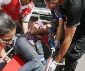 Daysi Mejía ingresó herida a la emergencia del Hospital Escuela Universitario.
