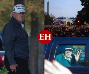 Para Donald Trump este fue un fin de semana de pesadilla, marcado por la victoria de Joe Biden y por la alegría manifestada por miles de simpatizantes demócratas justo debajo de las ventanas de la Casa Blanca. Fotos: AFP/AP