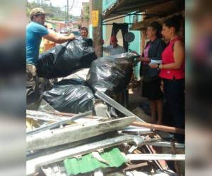 Este trabajo de reciclaje, clasificación y venta de materiales es una de las actividades principales que se realizan en el marco de la campaña.