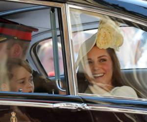 Kate Middleton llegó acompañada de sus hijos a la boda de Meghan y Harry. Foto: AFP