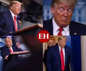 El presidente de Estados Unidos, Donald Trump, dijo este domingo estar 'un poco enojado' por la actitud de China sobre la pandemia del coronavirus, y acusó una vez más a Pekín de escatimar información crucial sobre el brote. Fotos: Agencia AFP.