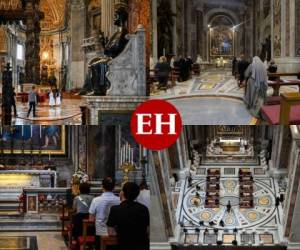 Italia y el Vaticano inauguraron el lunes una nueva fase en la crisis del coronavirus, reanudando las misas en las iglesias en medio de roces entre la vida religiosa y el sector público sobre las limitaciones sanitarias. Foto: AFP/Texto: AP.