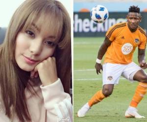 En esta composición aparecen Elsa Oseguera y el jugador Romell Quioto.