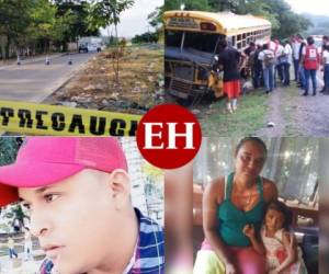 Personas atropelladas, muertes violentas y accidentes, entre los hechos trágicos ocurridos durante este fin de semana en distintos sectores de Honduras. Fotos: EL HERALDO.