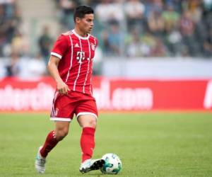 James Rodríguez durante su debut con el Bayern Munich. (Fotos: AFP)