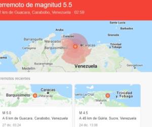 El sismo se produjo a las 4:59 de la mañana y tuvo una profundidad de 10 kilómetros.