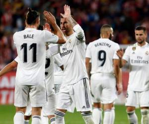 Con goles de Ramos, Bale y dos Benzema el Real Madrid ganó al Girona. Foto: AFP