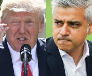 El presidente de Estados Unidos, Donald Trump, atacó ﻿al alcalde de Londres, Sadiq Khan, por una frase que fue sacada de contexto sobre los atentados en la ciudad inglesa. Fotos: Agencia AFP.