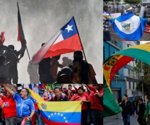 OEA atribuye a Venezuela y Cuba una responsabilidad en las masivas movilizaciones antigubernamentales en la región. Fotos: AP/AFP.