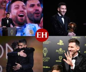 Lionel Messi recibió este lunes su séptimo Balón de Oro, premio que otorga la revista France Football al mejor futbolista del año. Tras un 2021 para la historia en donde ganó la Copa América con la selección de Argentina, además de una Copa del Rey con el Barcelona, 'La Pulga', en compañía de su familia, asistió a la gala en París para recibir los aplausos del mundo del fútbol. Fotos: AFP