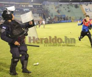 La Policía Nacional aseguró que el protocolo de seguridad que se utilizó en el traslado del club Motagua es el mismo que se cumple en los partidos internacionales y los juegos de la gran final. (Fotos: Johny Magallanes / EL HERALDO)