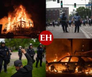 La ira iba en aumento y una persona murió el jueves en Minneapolis tras una segunda noche de furiosas protestas por el asesinato el lunes de George Floyd mientras estaba bajo custodia de la Policía. Fotos: AFP / AP.