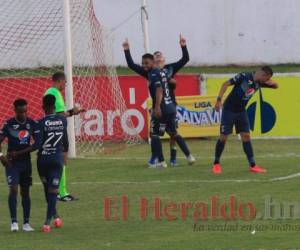 Rubilio, Mayorquín y López acertaron los cuatro goles para las Águilas. Foto: Ronal Aceituno / EL HERALDO.