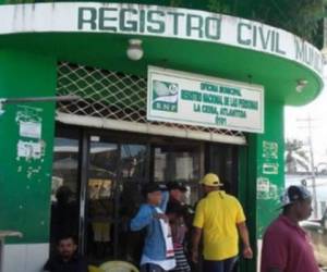 Esta es una foto del Registro Nacional de las Personas de La Ceiba, Atlántida.