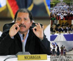 El presidente Daniel Ortega responsabilizó a los miembros de la oposición al gobierno por la destrucción de la economía de Nicaragua con las protestas. Foto: Agencia AFP