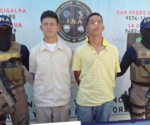Los dos jóvenes fueron capturados en la colonia Divanna de Comayagüela (Foto: Cortesía FNA)