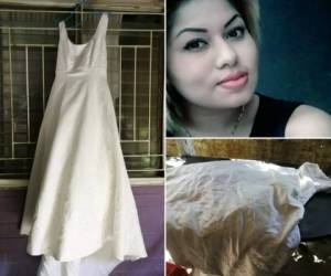 Así era el vestido de novia de Graciela Ramírez, la joven asesinada este martes en El Salvador. (Foto: Jonatan Funes / Prensa Libre)