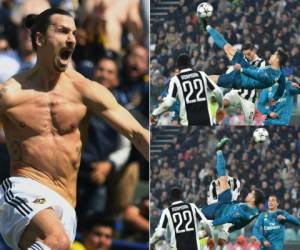 Zlatan Ibrahimovic causa controversia al referirse al golazo de Cristiano Ronaldo. (AFP)